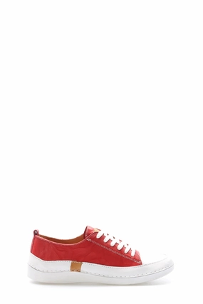 Dressy But Casual Shoes FST Genuine Leather Women's Casual Shoes 972ZA8260 Red - Woodbridge