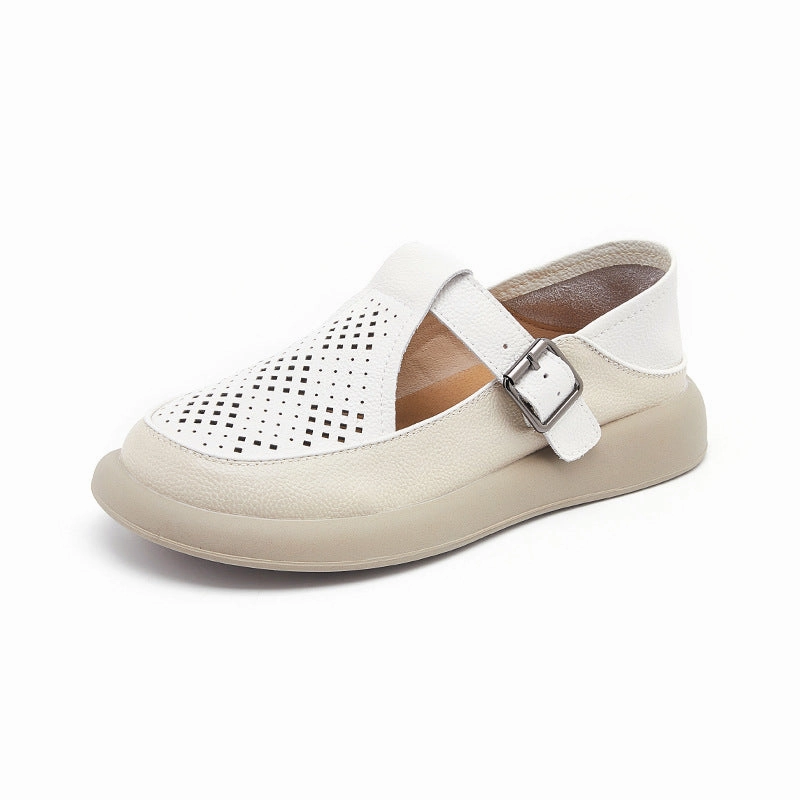 E-series Ad Casual Shoes Women's Cut-out Comfort Closed-toe Leather Sandal