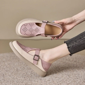 Best Casual Shoes For Peroneal Tendonitis Women's Cut-out Comfort Closed-toe Leather Sandal