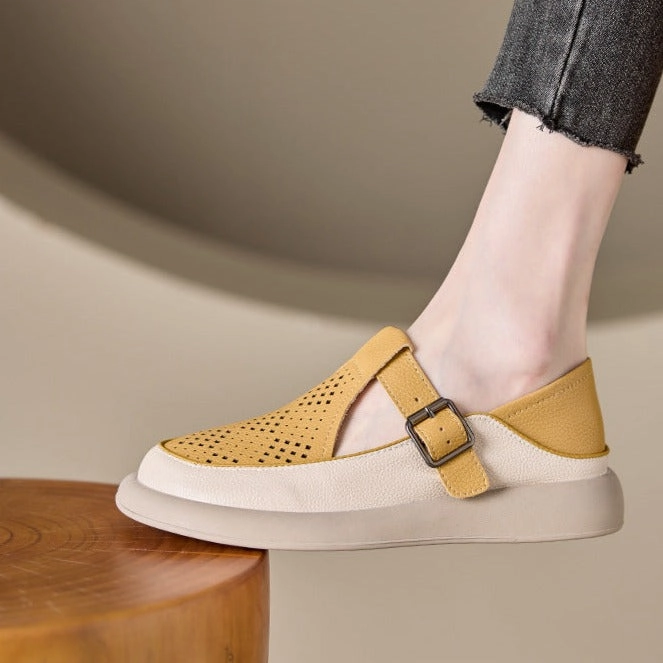 Women's Cut-out Comfort Closed-toe Leather Sandal Waffle One Crater Next Nature Casual Shoes