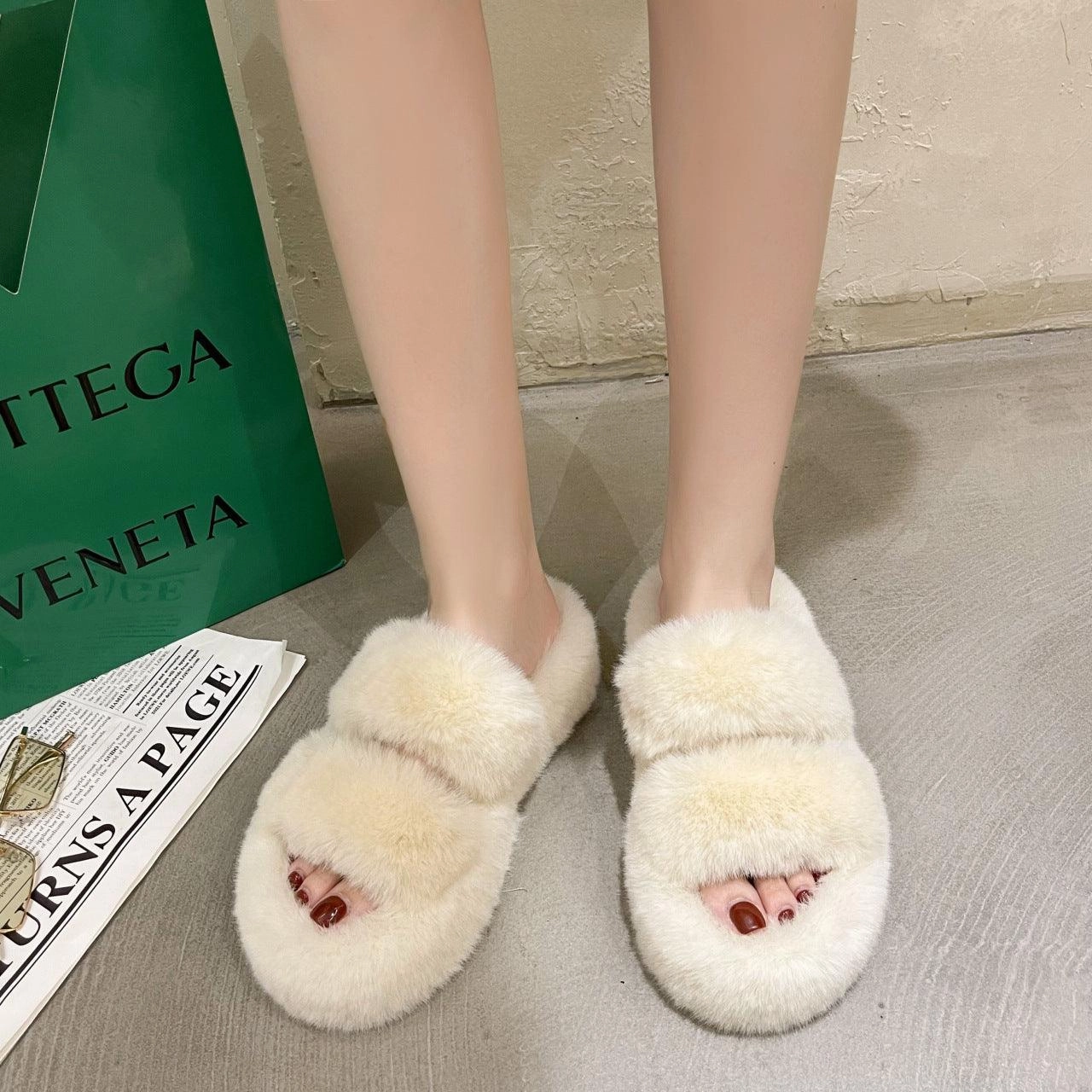Fuzzy Slippers Women House Shoes Fluffy Bedroom Slippers Childrens Ugg Slippers