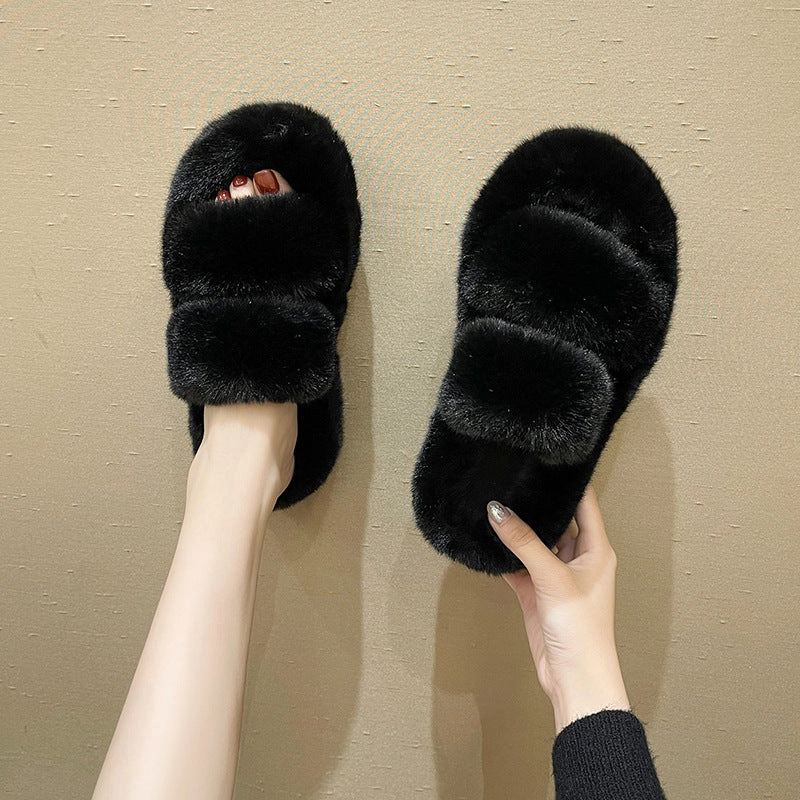 Fuzzy Slippers Women House Shoes Fluffy Bedroom Slippers Slippers That Look Like Cowboy Boots