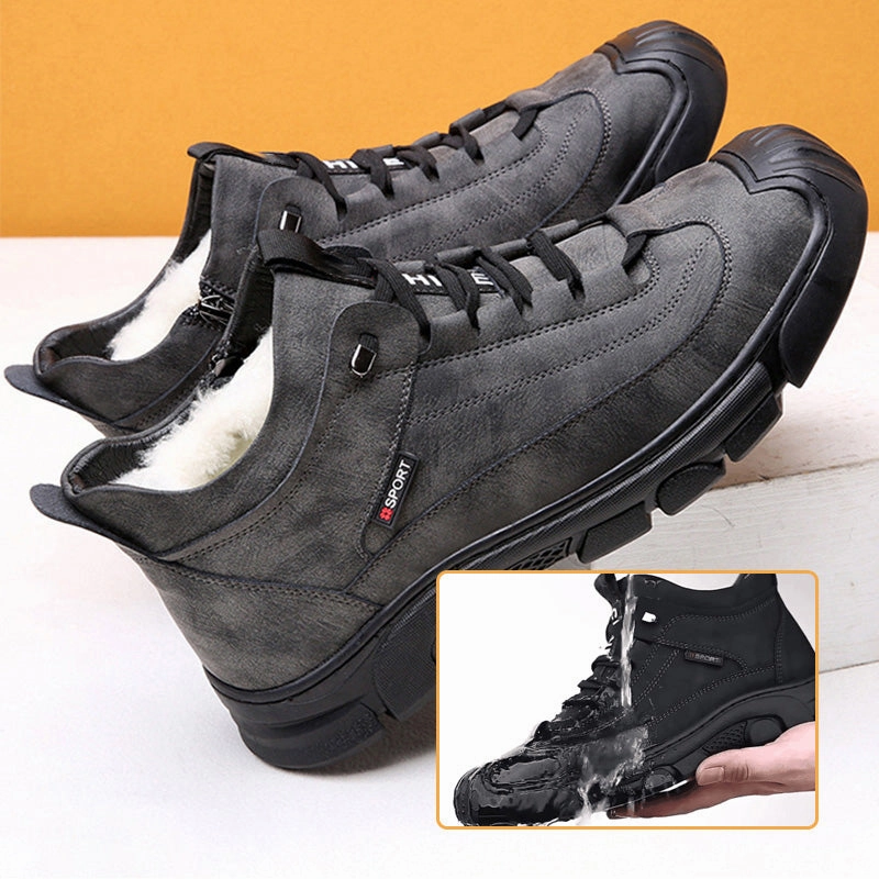 Sneakers For Winter [Winter Gift] Men's Faux Wool Lining Leather Sneaker