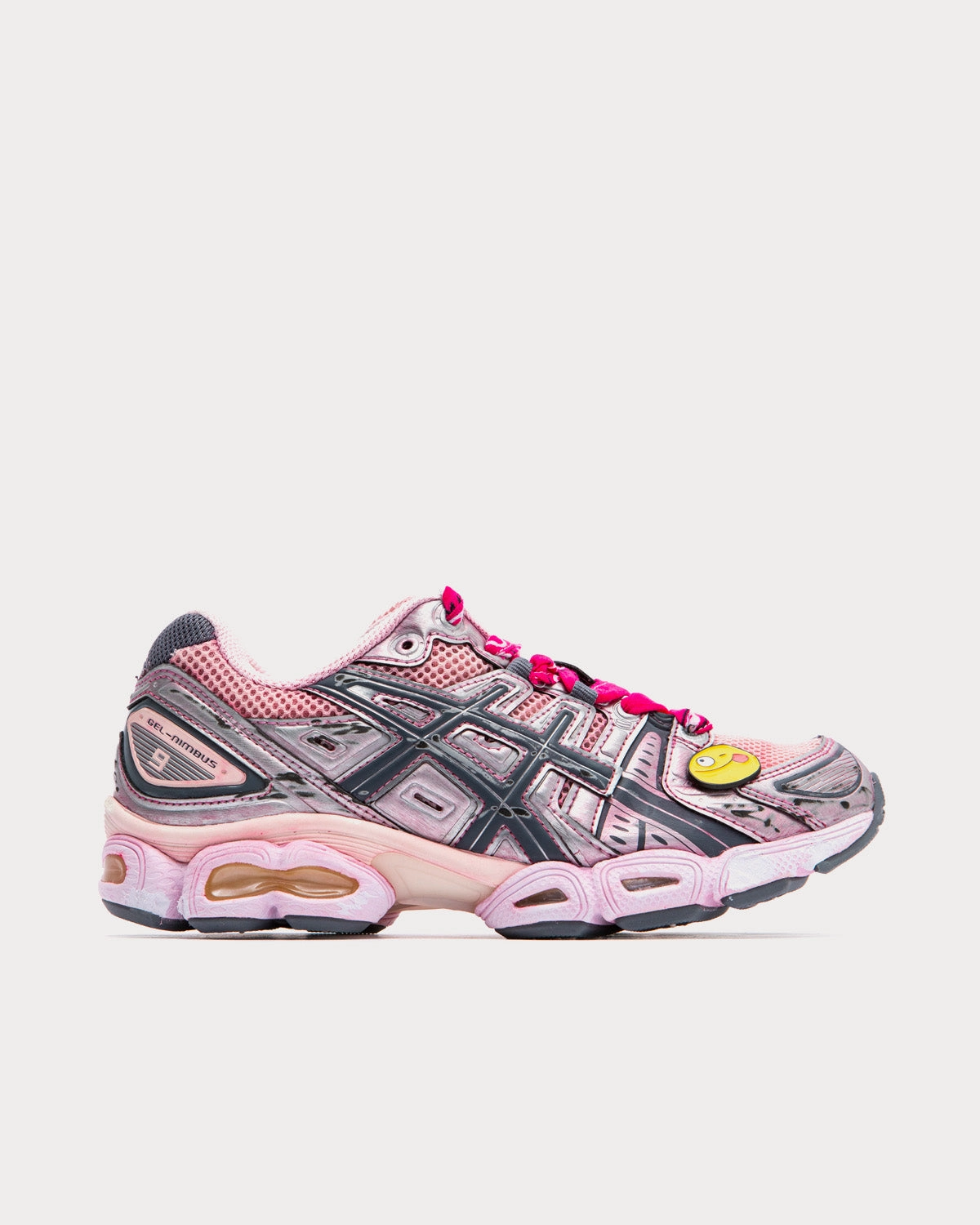 Asics Vs Puma Running Shoes GEL-Nimbus 9 Bandana Pink / Tinto / Silver Low Top Sneakers