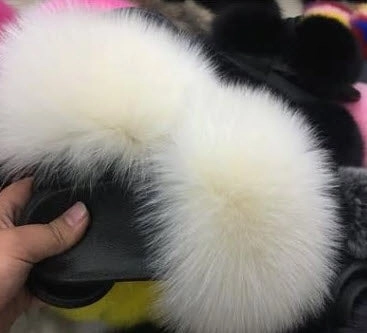 Sherpa Sock Slippers Women Furry Slippers Cute Plush Fox Hair Fluffy Sandals