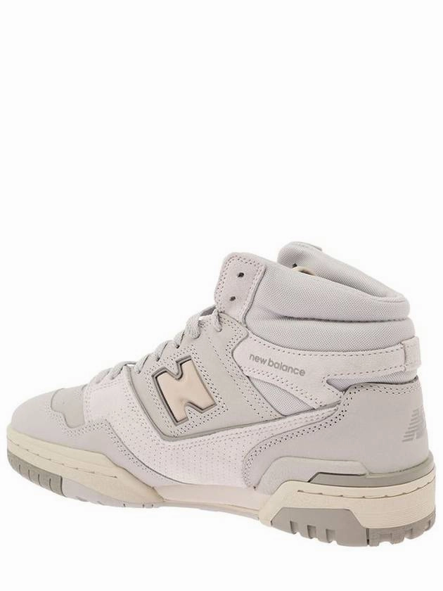 Sneakers 5c '650' Grey High-Top Sneakers With N Logo In Leather And Mesh Woman