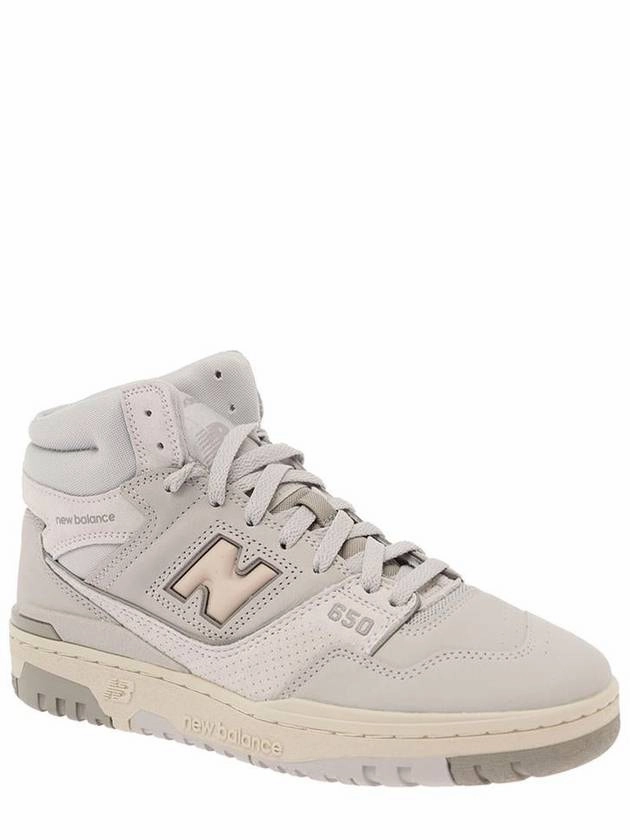 '650' Grey High-Top Sneakers With N Logo In Leather And Mesh Woman Isabel Marant Sneakers Dupe