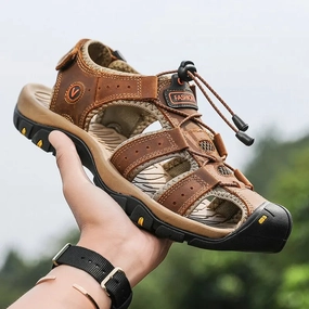 Genuine Leather Men Sandals Summer Men's Shoes Outdoor Water Shoes Leather Sandals For Men Trail Sandals