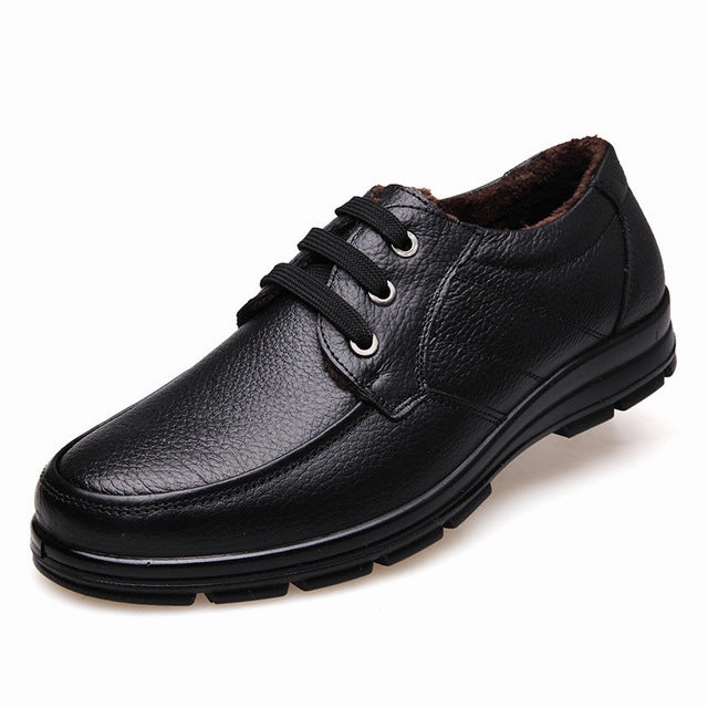 Jewelled Loafers Genuine Leather Shoes Plush Mens Casual Shoes