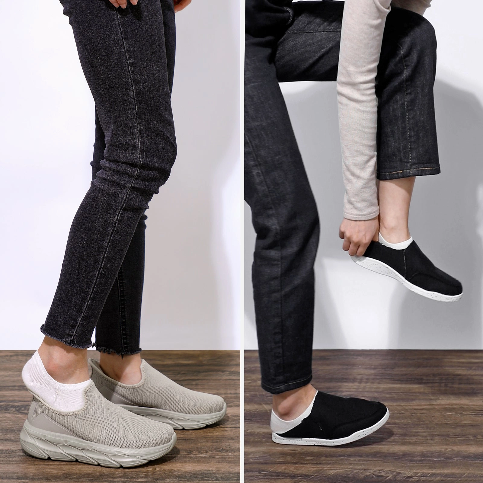 STQ Slip on Walking Shoes Womens Comfortable Tennis Breathable Athletic Gym Workout Slip on Sneakers for Plantar Fasciitis Marathon Running Sneakers