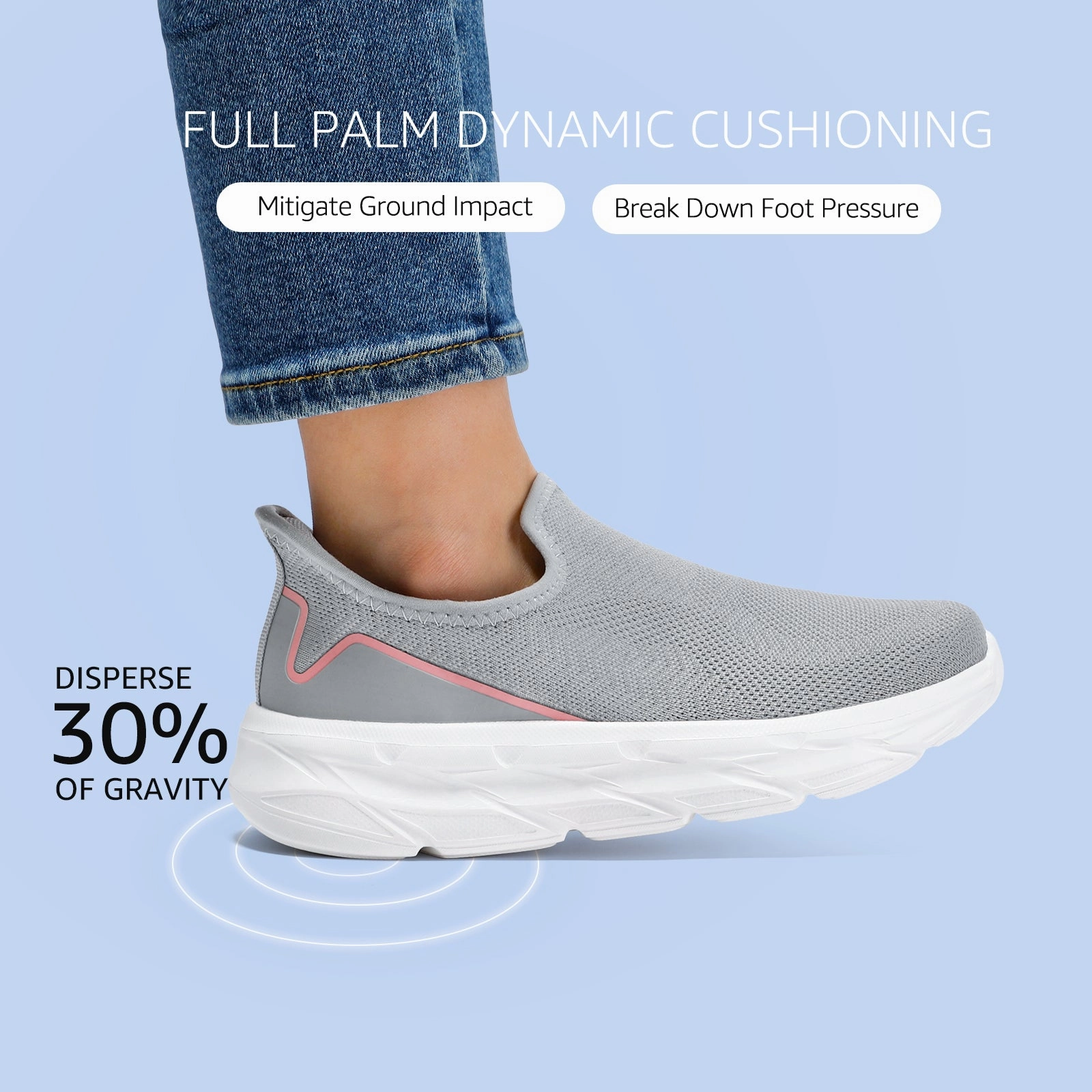 STQ Slip on Walking Shoes Womens Comfortable Tennis Breathable Athletic Gym Workout Slip on Sneakers for Plantar Fasciitis Strappy Sneakers