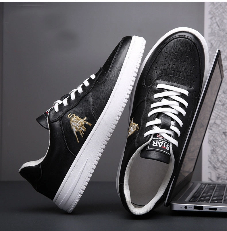 Trail Running Shoe For Feet Men Casual Embroider Leisure Comfortable Flat Sneakers