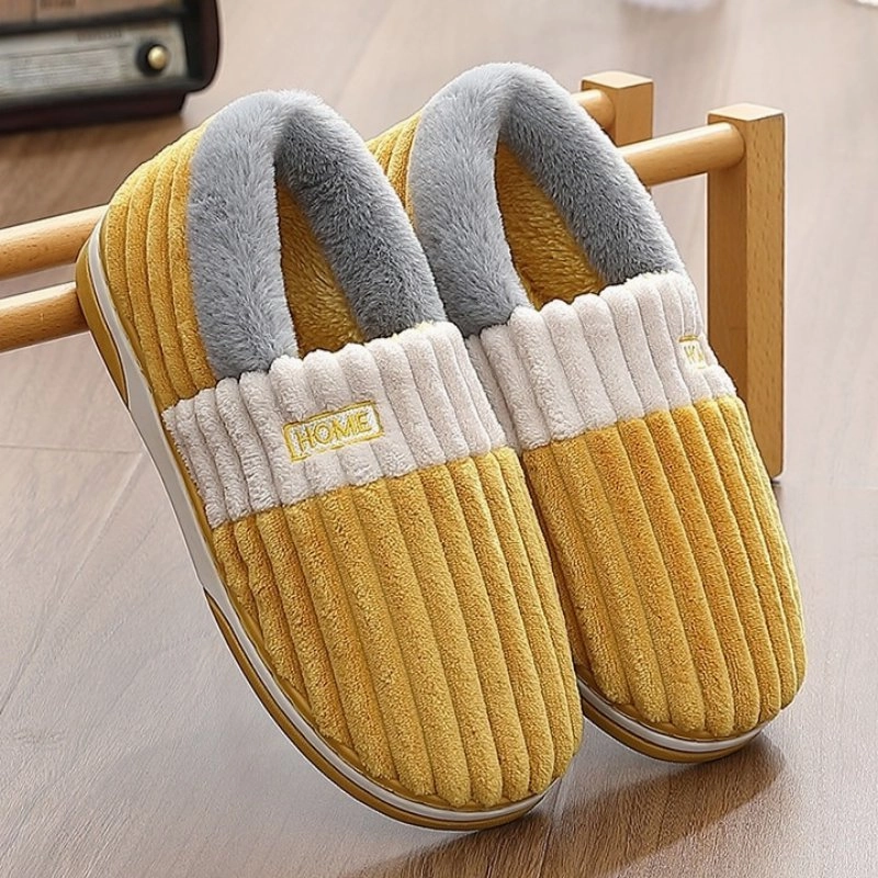 Sand Color Uggs Slippers Groovywish Men Back Wrap Slippers Washable Winter Shoes