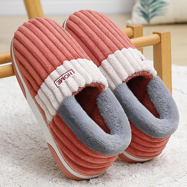 Groovywish Men Back Wrap Slippers Washable Winter Shoes Slippers Emoji