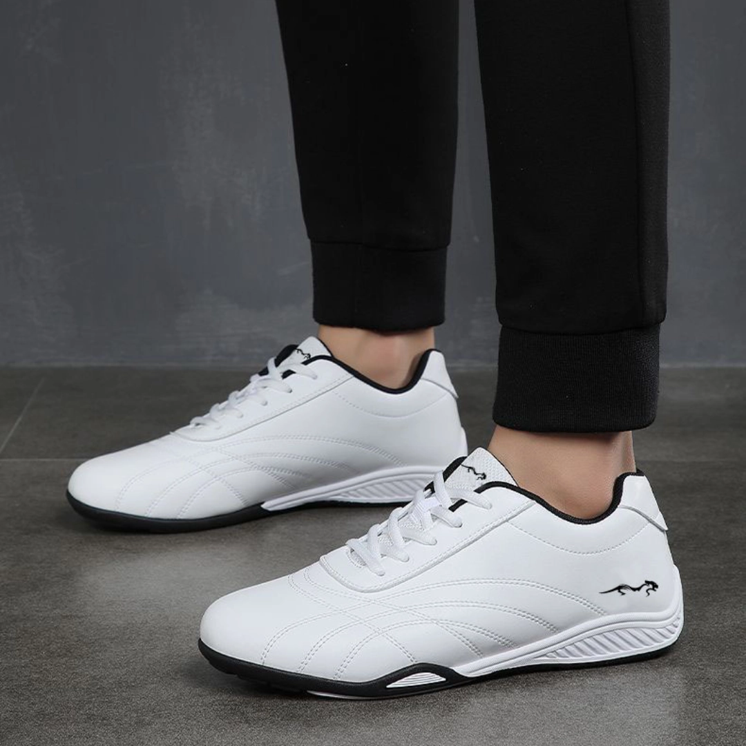 Korean Flat Shoes GRW Orthopedic Men Moccasin Waterproof Leather Soft Casual Dress Shoes