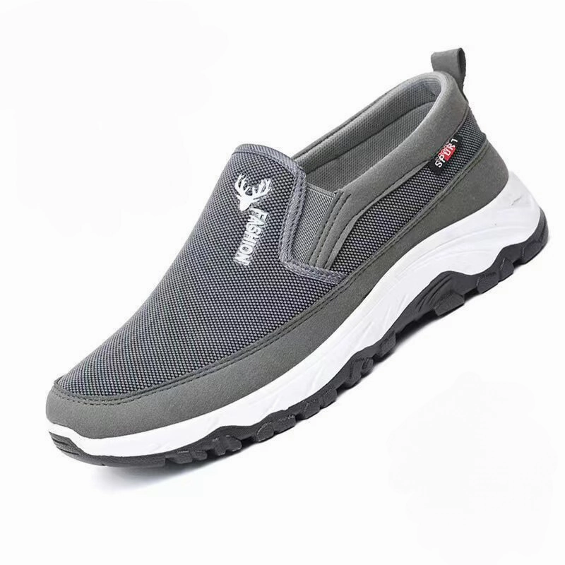 GRW Orthopedic Men's Shoes Comfortable Soft Sole Canvas Slip-on Flats Shoes Near Me