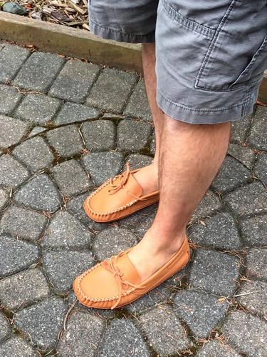 Slippers In Public Men's Wide Leather Moccasins (Limited Edition)