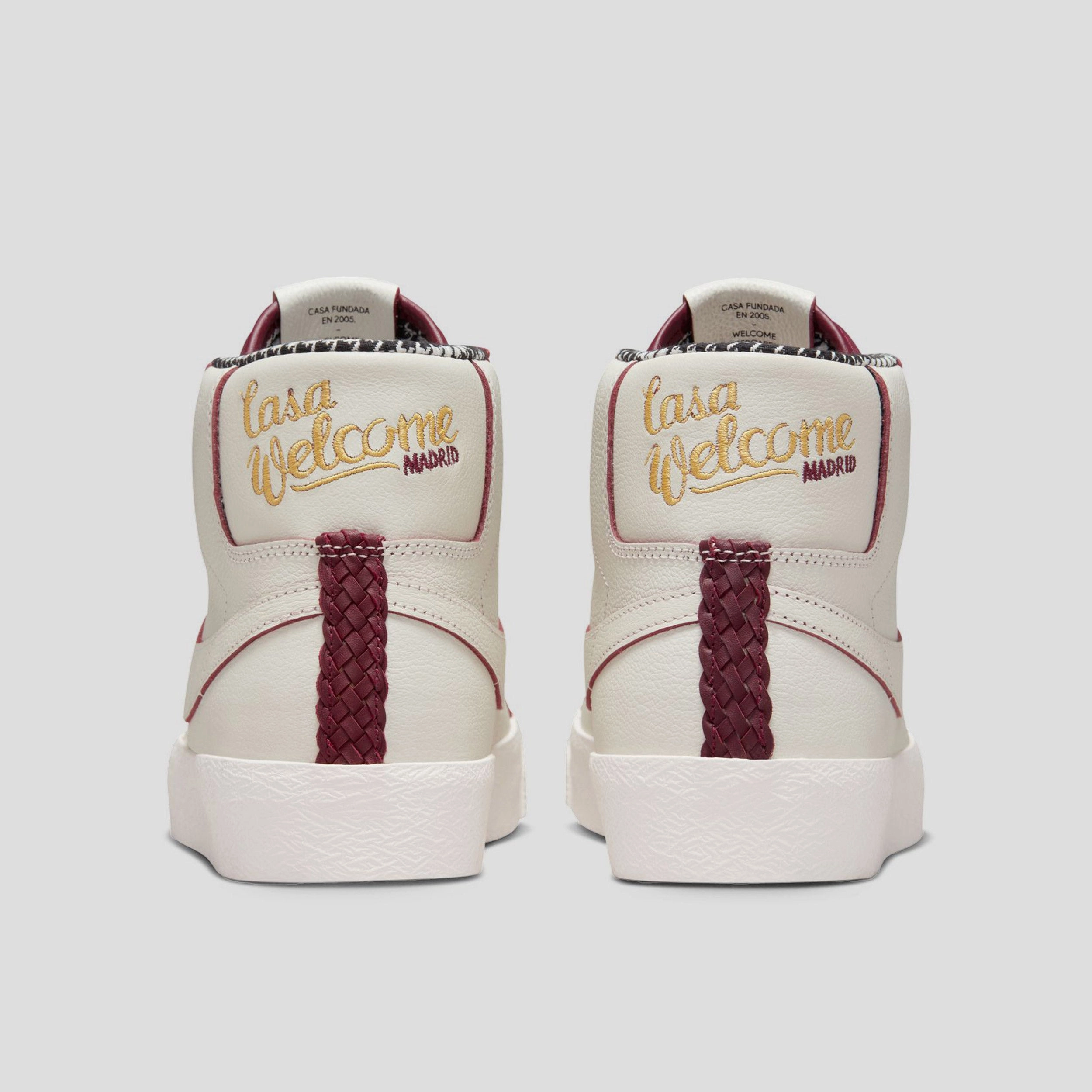 Nike SB x Welcome Zoom Blazer Mid Skate Shoes Sail / Dark Beetroot / White Best Affordable Asics Running Shoes