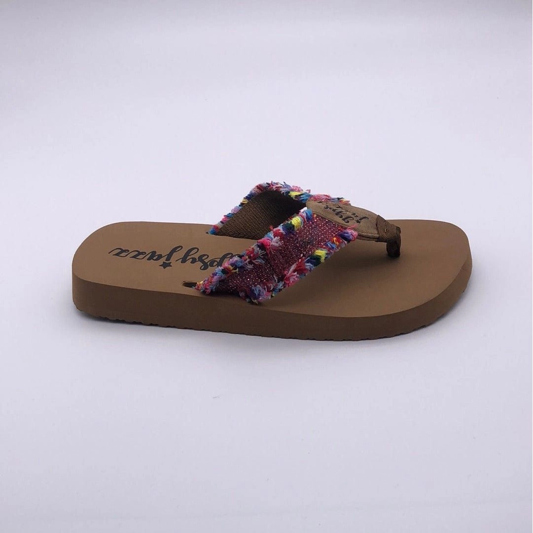 Gypsy jazz cha ching flip flops-pink multi Flip Flops To Sandals
