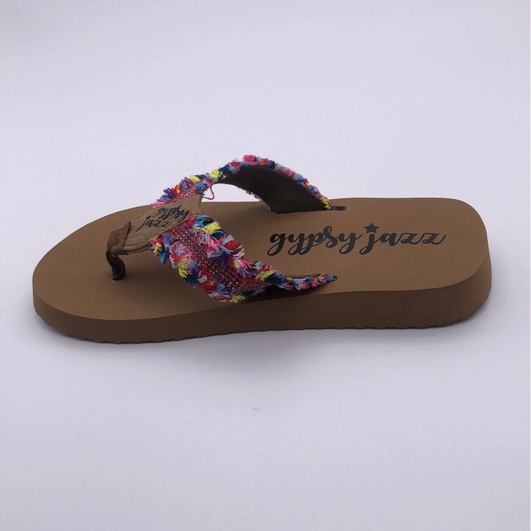 Gypsy jazz cha ching flip flops-pink multi Feet Sweat Even In Flip Flops