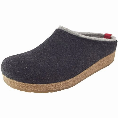 HAFLINGER Women's Textile Clogs and Mules US 10 / EU 42 Grey Slipperes