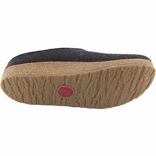 Pug With Slippers HAFLINGER Women's Textile Clogs and Mules US 10 / EU 42 Grey