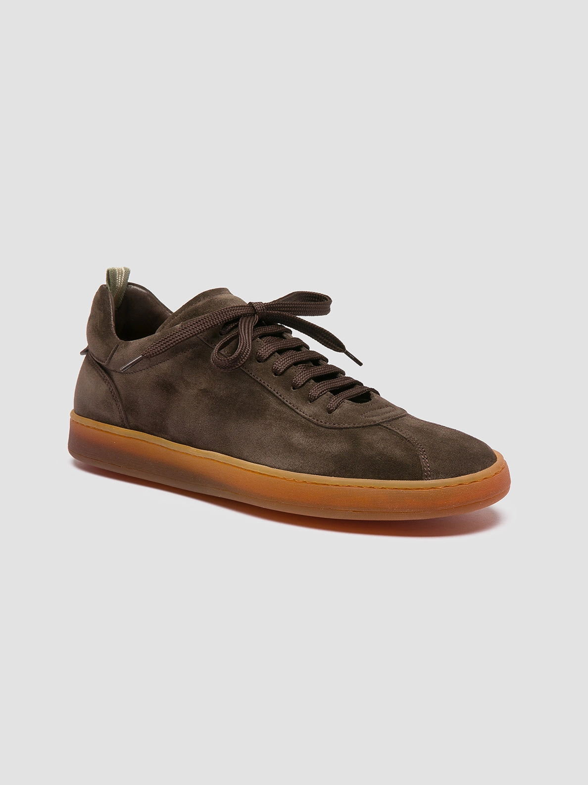 Wash Canvas Sneakers HALO 001 - Brown Suede Low Top Sneakers