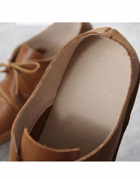 Handmade Soft Sole Lace-Up Retro Flat Shoes The Best Shoe Inserts For Flat Feet