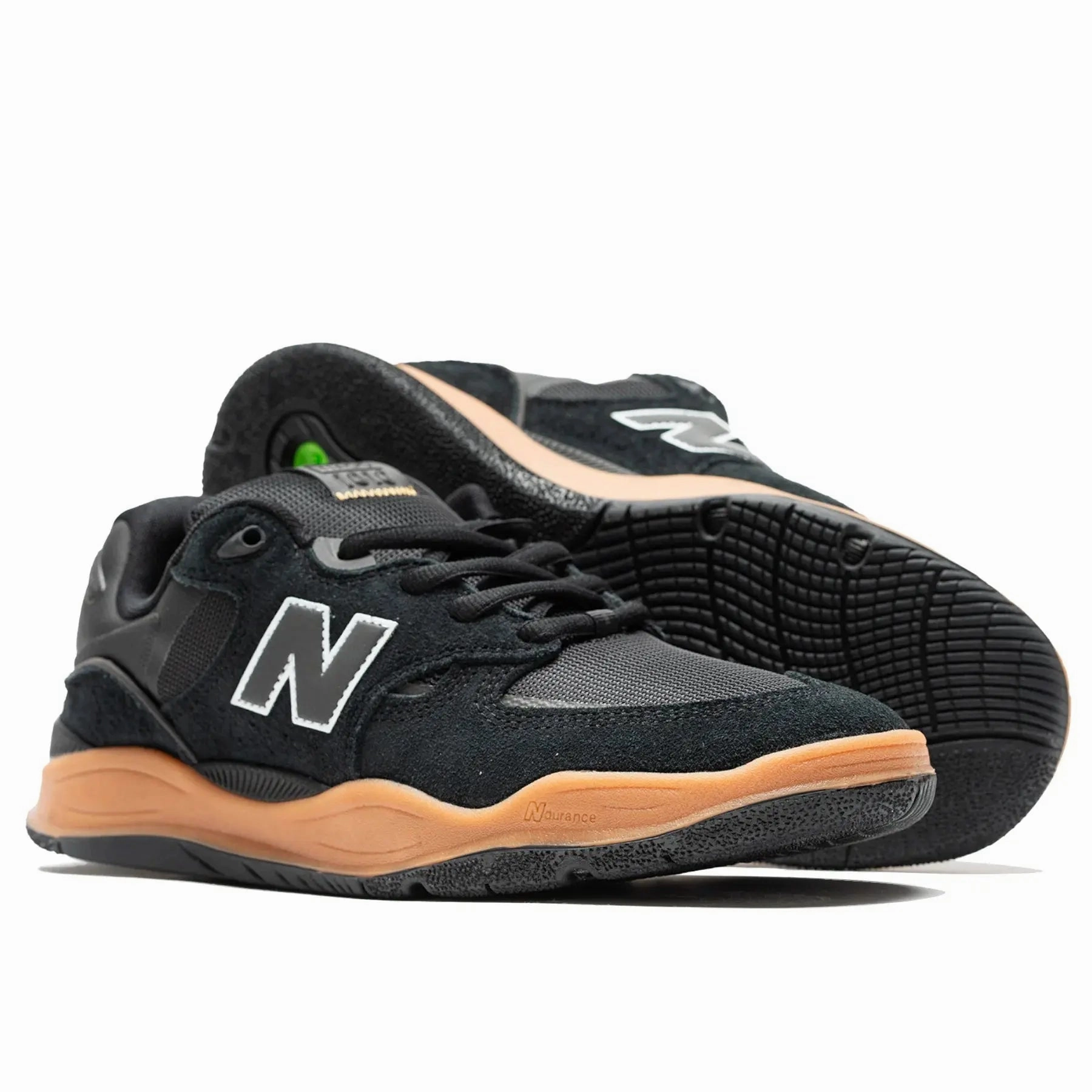 New Balance Grey Yellow New Balance Numeric Tiago 1010 Shoes - Blk/Gum