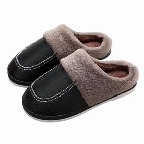 Groovywish Men PU Winter Slippers Fur Indoor Shoes Designer Pool Slide Sandals