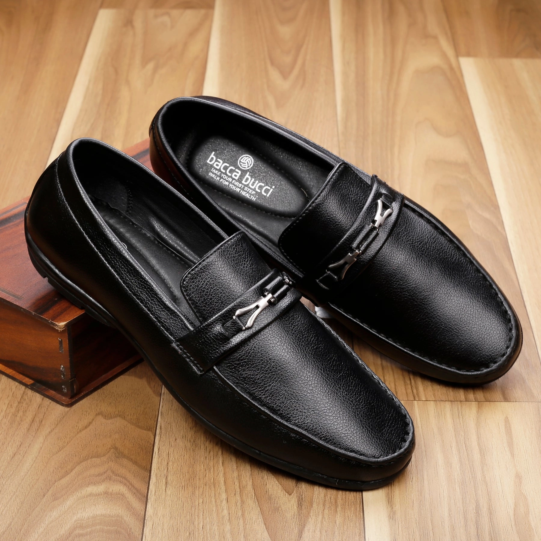 Zagreb Heeled Loafers Bacca Bucci Men's LUNA Casual Slip-On Loafers Moccasins Lightweight Driving Shoes