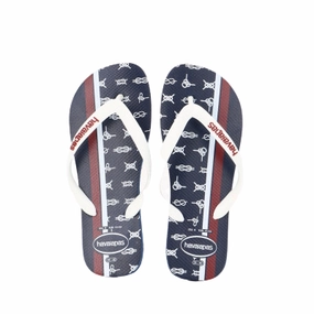 HAVAIANAS TOP NAUTICAL - NAVY BLUE/WHITE/APACHE RED Slip Platform Tazz