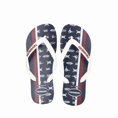 HAVAIANAS TOP NAUTICAL - NAVY BLUE/WHITE/APACHE RED Slippers Babouche