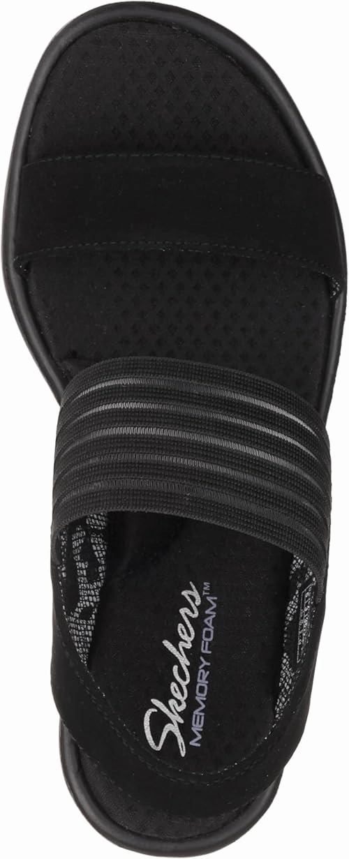 Skechers Women's Rumblers-Sci-fi Wedge Sandal Anti Smell Flip Flops