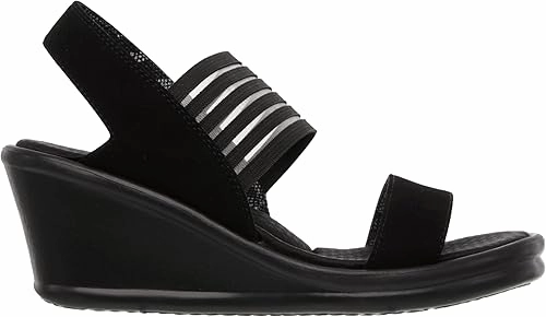 Skechers Women's Rumblers-Sci-fi Wedge Sandal Capri V Flip Flops Size 8