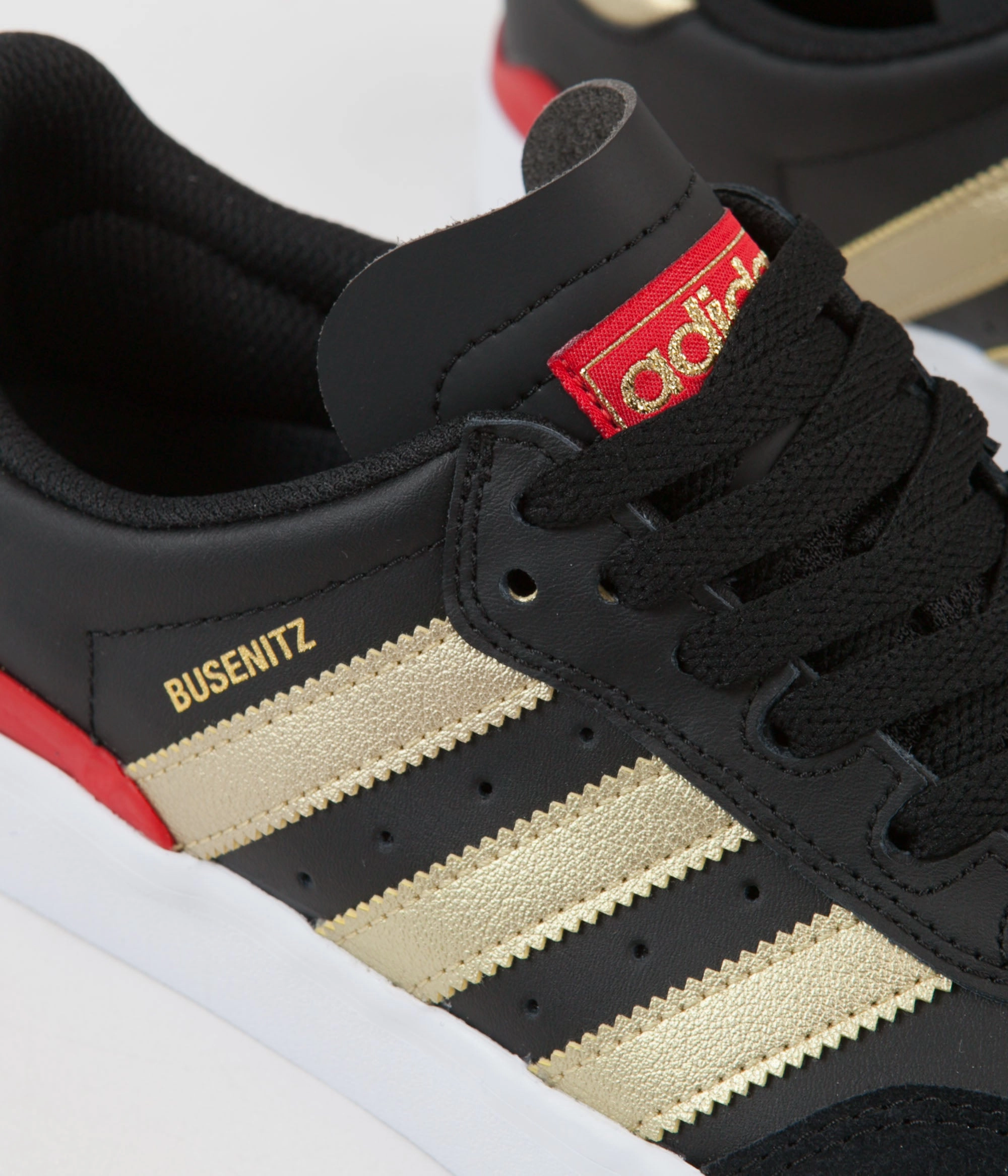 Adidas Busenitz Vulc RX Shoes - Core Black / Gold Metallic / Scarlet Adidas Weightlifting Shoes Review
