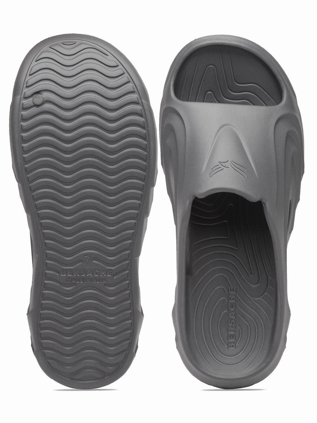 Bersache Extra Soft Classic Casual with  Regular wear with Ultra Soft & Flexibility Technology Clog's for Men's & Boy's (6117-Dark Grey) Hello Slippers Shark Slides