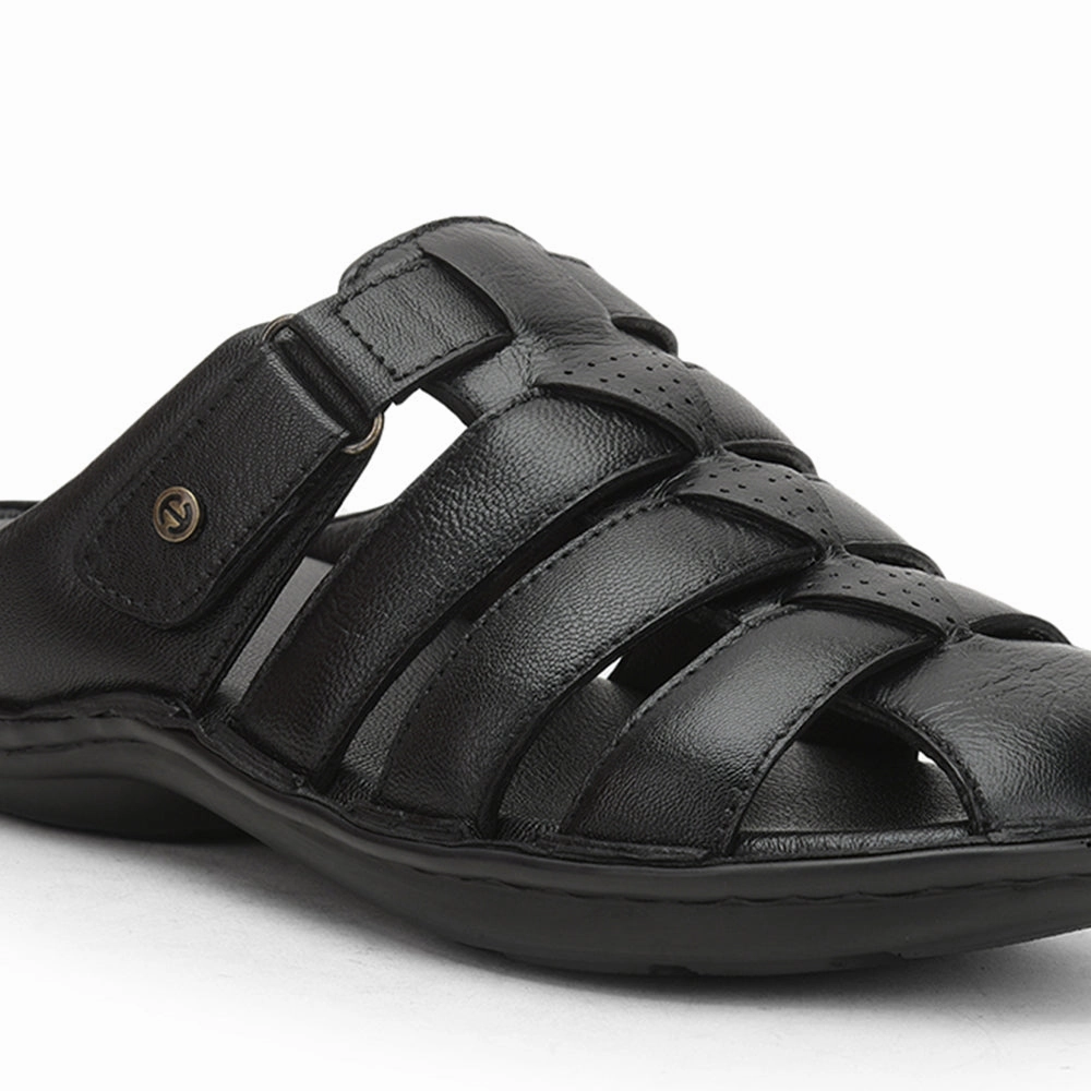 Healers Formal Sandal For Men (Black) ER-54 By Liberty Shoeplay Slippers