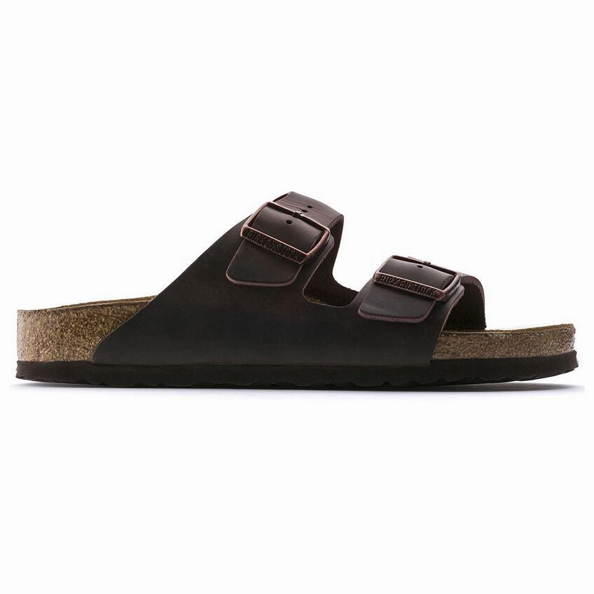 Water Proof Sandals 'Birkenstock' Men's Arizona Oiled Leather Soft Bed Sandal - Habana