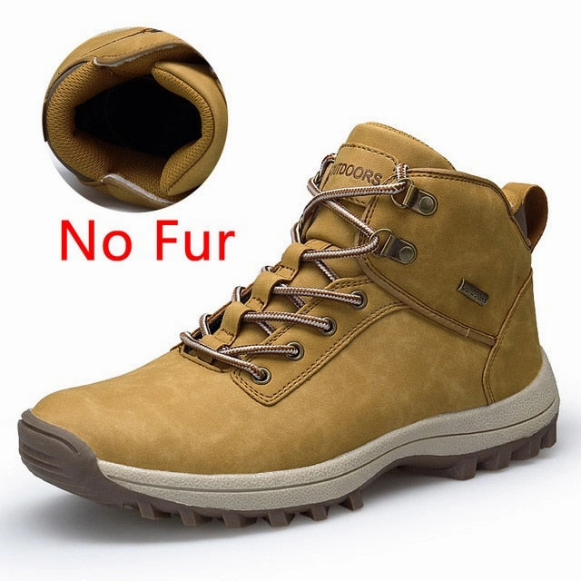 VMUKSAN Brand Men Boots Big Size 39-47 Men Winter Boots Lace-Up Casual Ankle Snow Boots Mens Fashion Sneakers Work Shoes Man Good Work Shoes