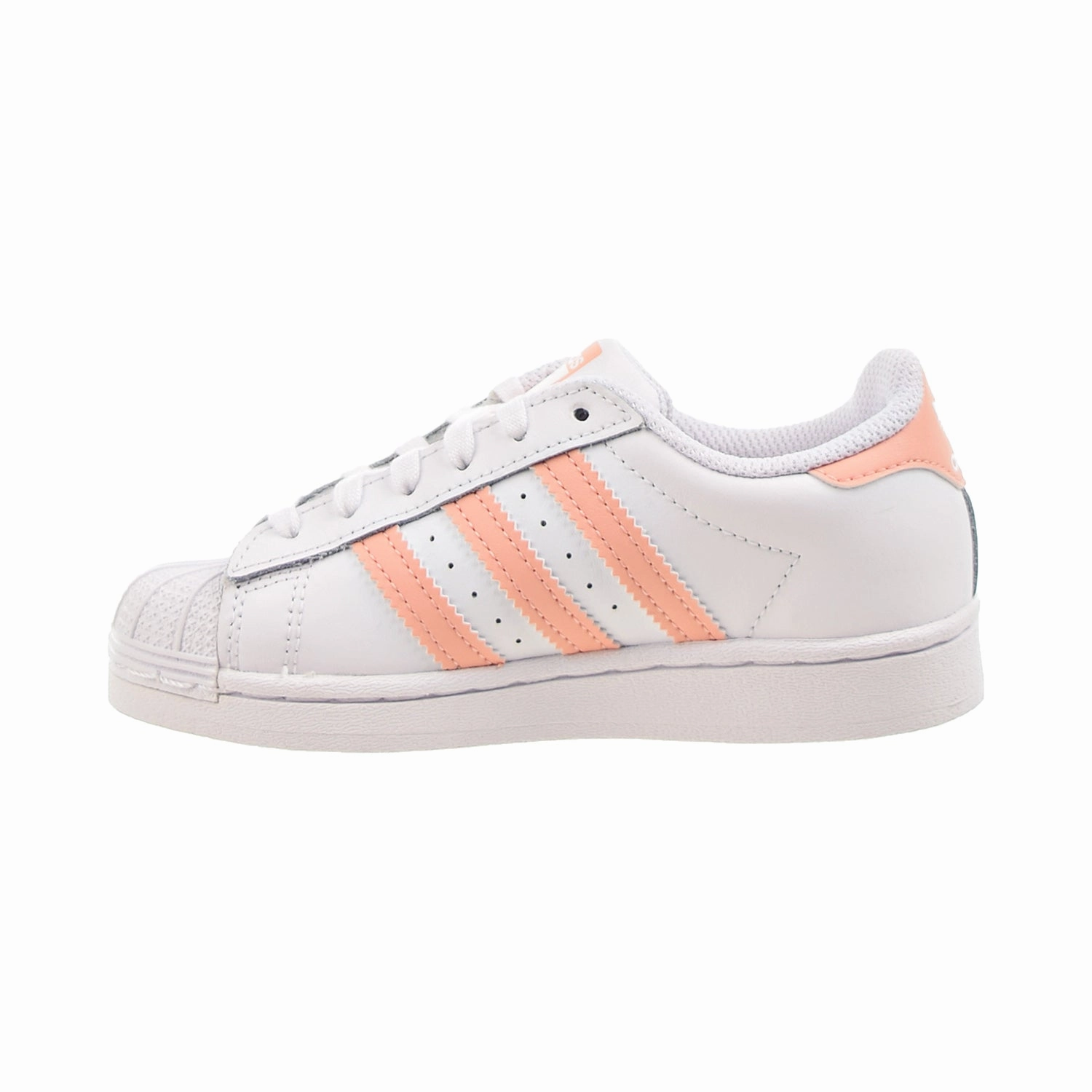 Adidas Superstar C Little Kids' Shoes Footwear White-Haze Coral-Footwear White Palace Adidas Shoes