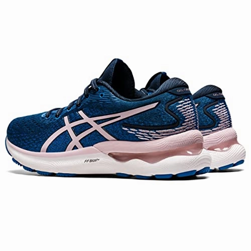 ASICS Women's Gel-Nimbus 24 Running Shoes, 9, French Blue/Barely Rose Asics Running Shoes Types