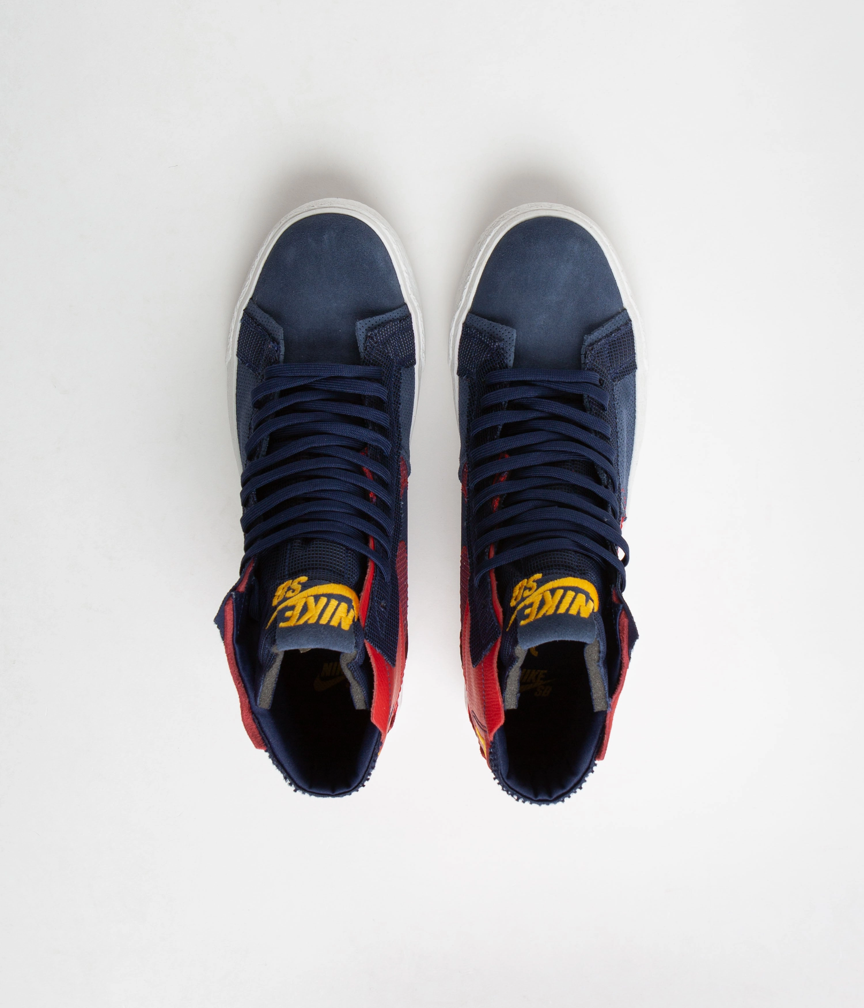 Asics Shoes For Beginners Nike SB Blazer Mid Premium Shoes - University Red / Midnight Navy