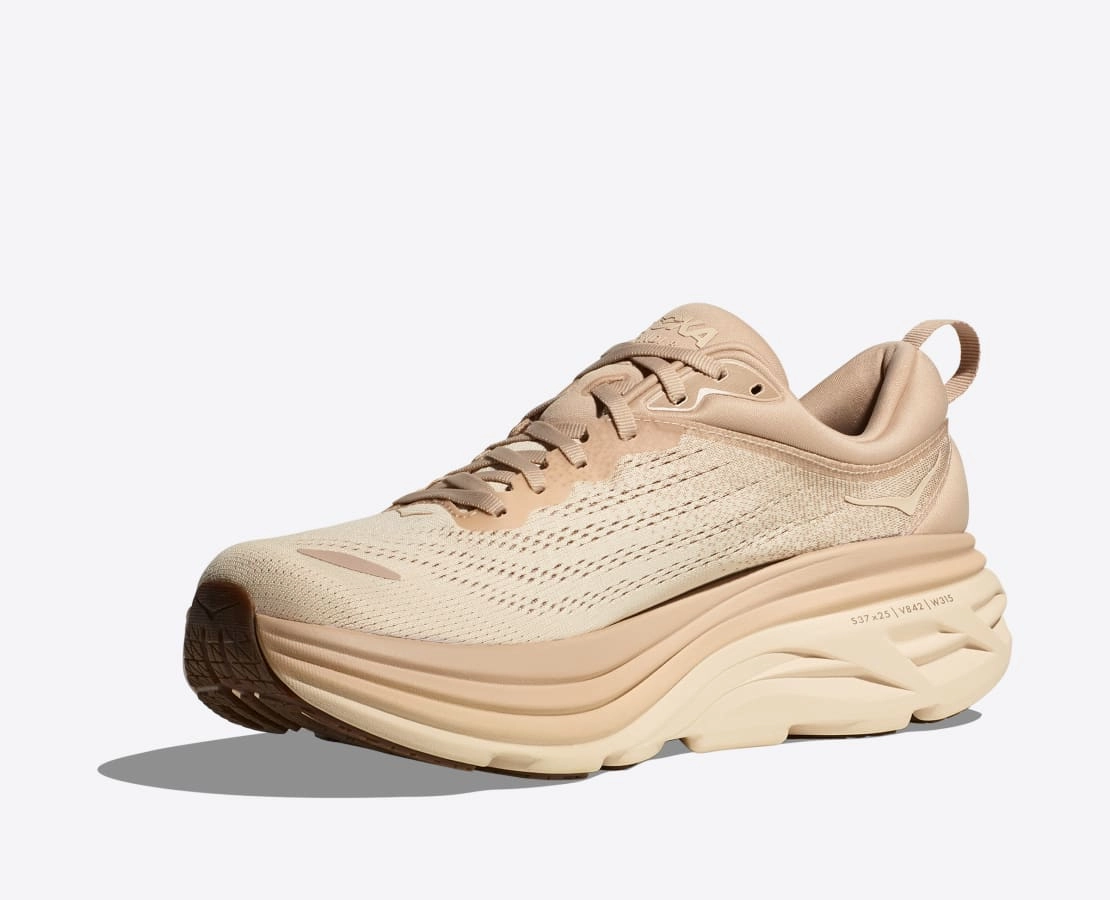 Hoka - Men Bondi 8 Shifting Sand / Vanilla 1123202 Running And Hiking Shoes