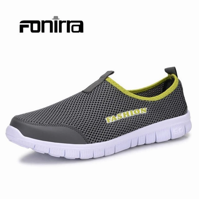 Special Shoes For Flat Feet FONIRRA Men Casual Shoes 2017 New Summer Breathable Mesh Casual Shoes Size 34-46 Slip On Soft Men's Loafers Outdoors Shoes 131