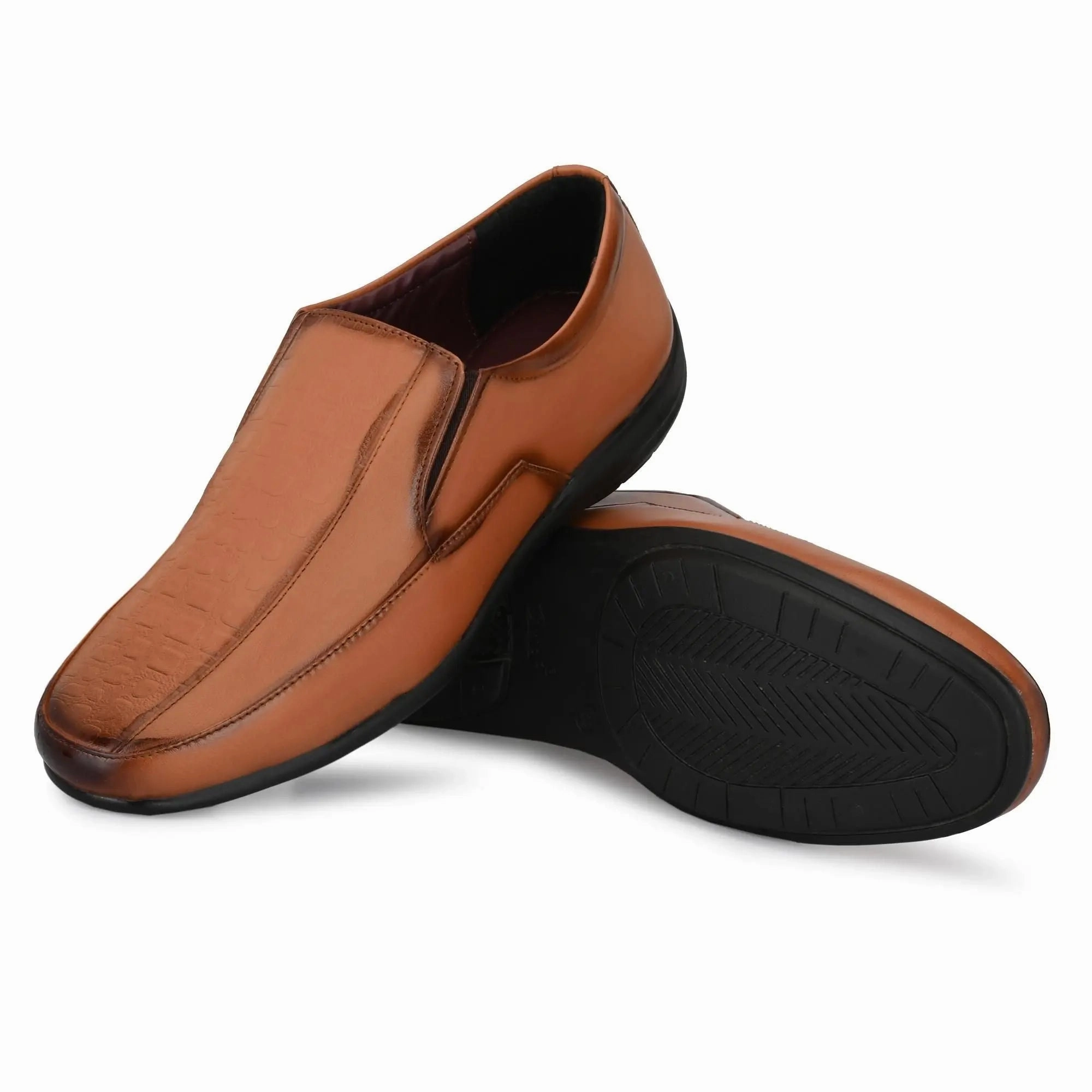 Loafers Tan Formal Synthetic Slip-on Leather Loafer Calfskin Sulky Kiltie Loafers