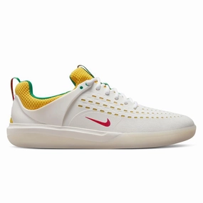 Asics Narrow Width Running Shoes Nike SB Nyjah 3 Shoes - Summit White / Black - Tour Yellow