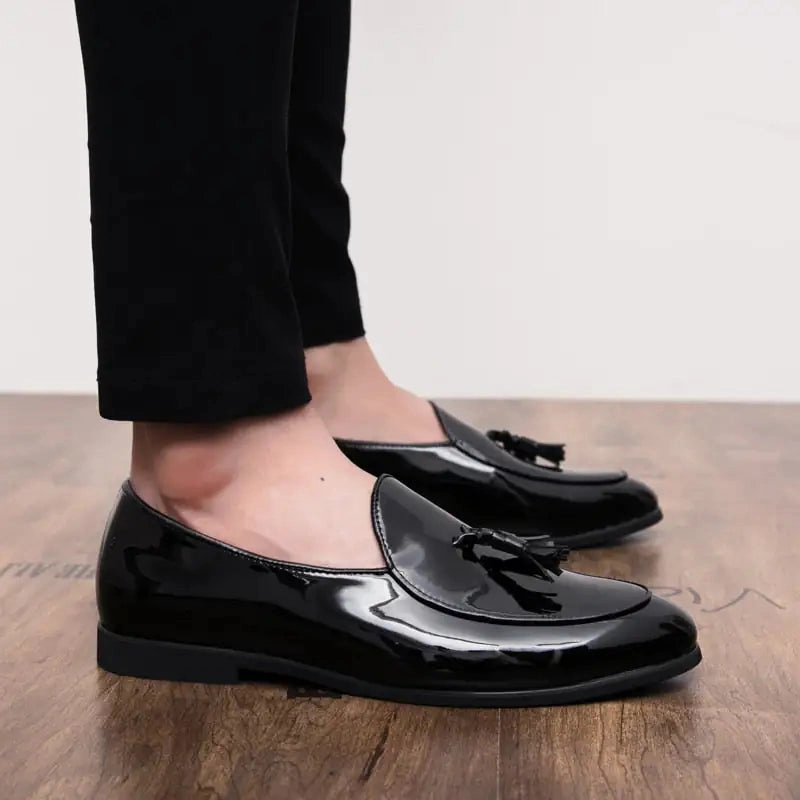 Jeans Loafers il Lussone - Italian Style Patent Leather Loafers for Men