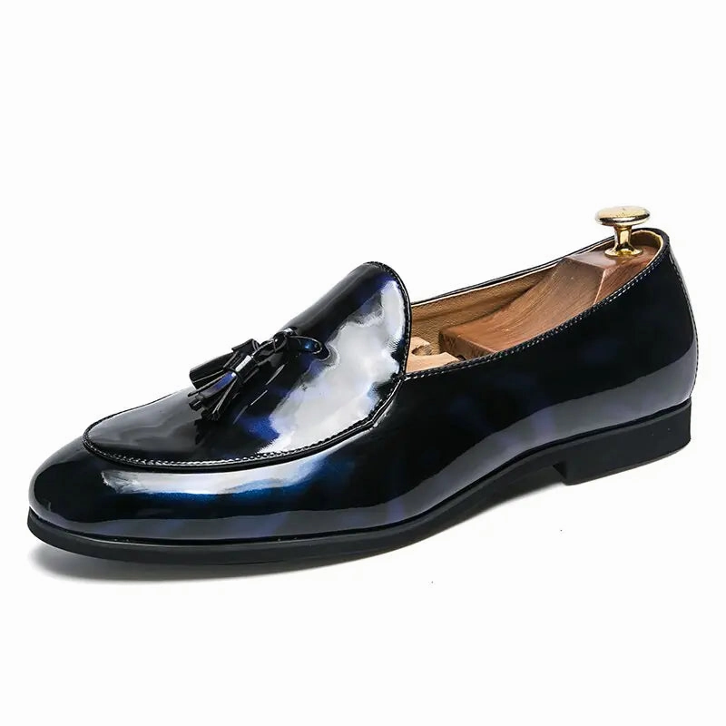 Linen Loafers il Lussone - Italian Style Patent Leather Loafers for Men