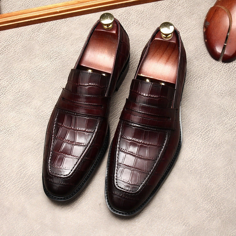 il Milanino - Elegant leather alligator print Loafers (Crocodile pattern) Vintage Designer Loafers